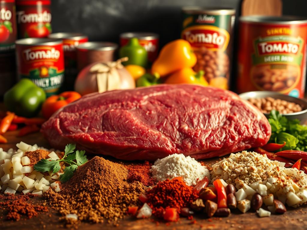 Beef Brisket Chili Ingredients