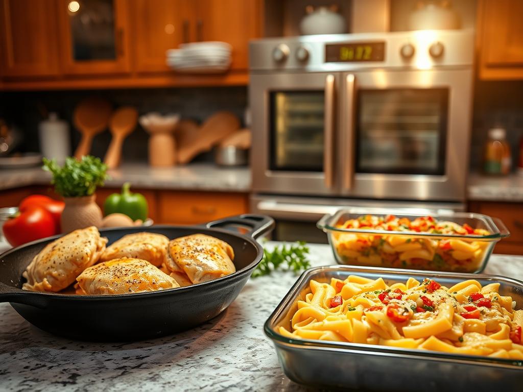 Chicken Pasta Bake Cooking Process