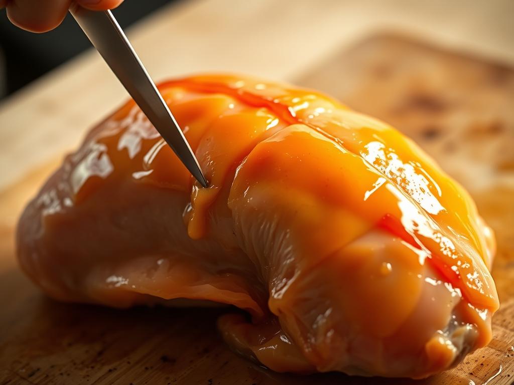 Chicken Preparation for Marmalade Glaze