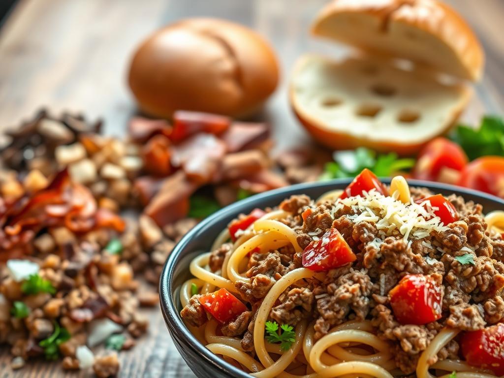 Hamburger Beef Pasta Customization