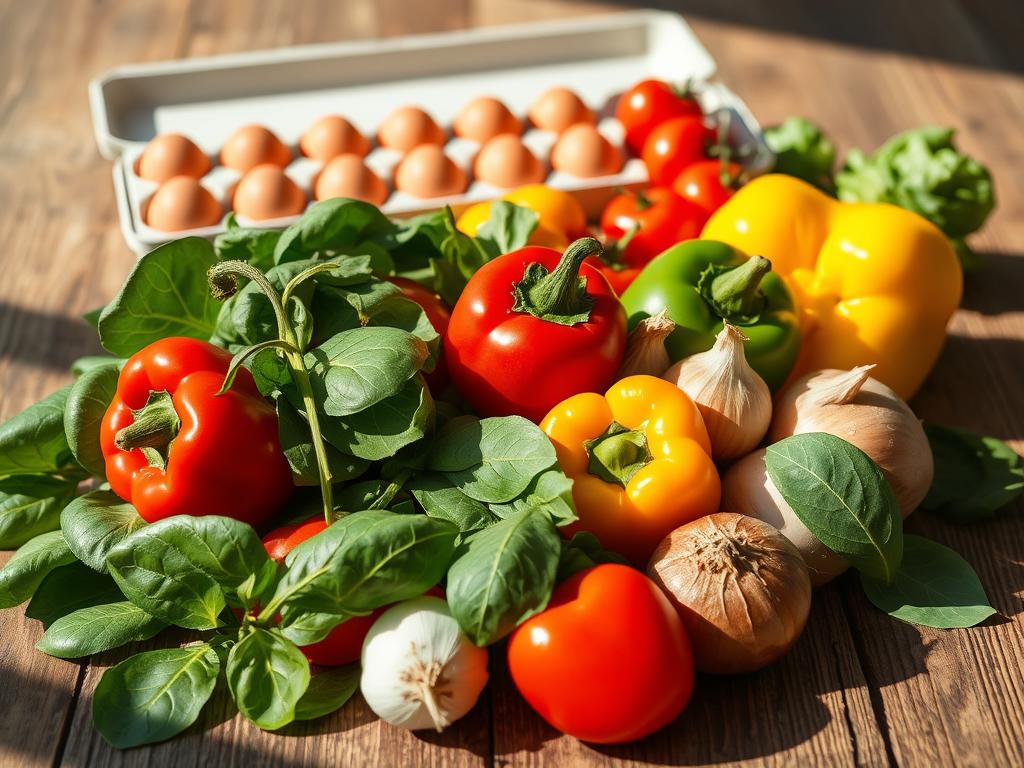 Healthy Vegetable Frittata Ingredients