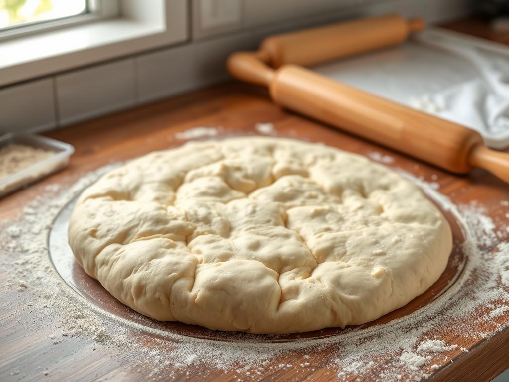 Homemade Pizza Dough Preparation