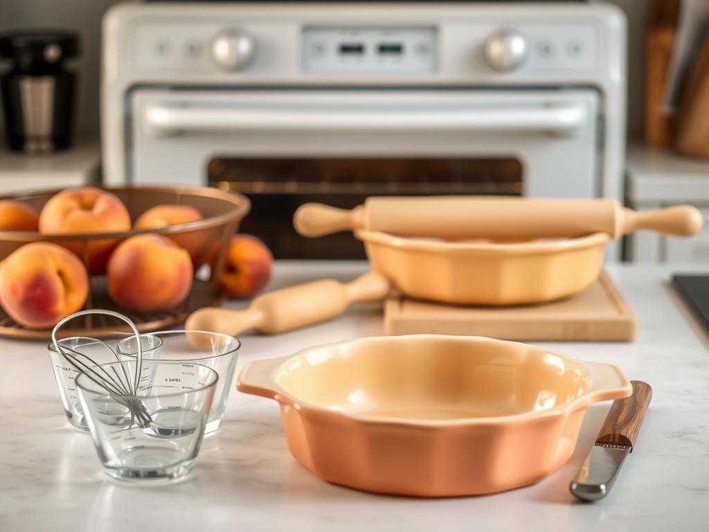 Kitchen Tools for Peach Crumble