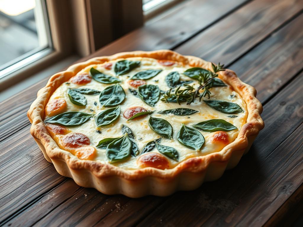 Mediterranean Spinach Ricotta Quiche