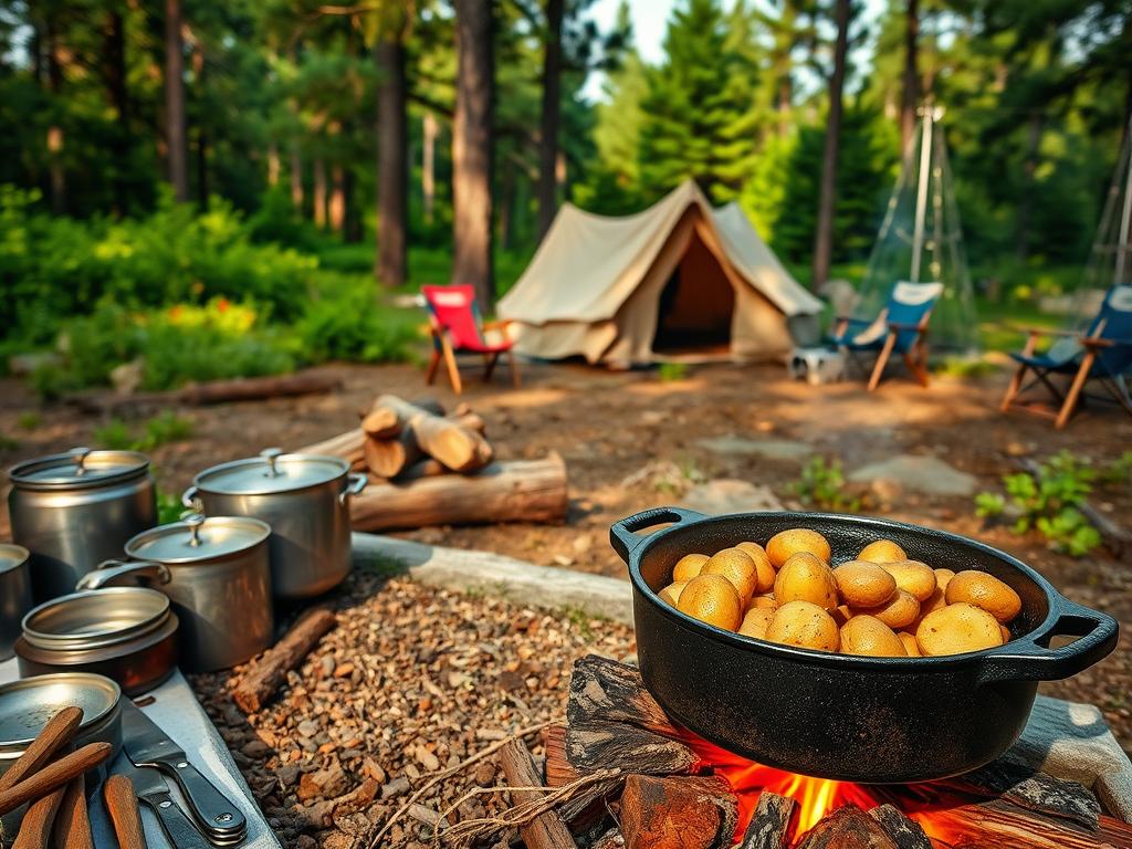 Mississippi Mud Potatoes Camping Food Preparation