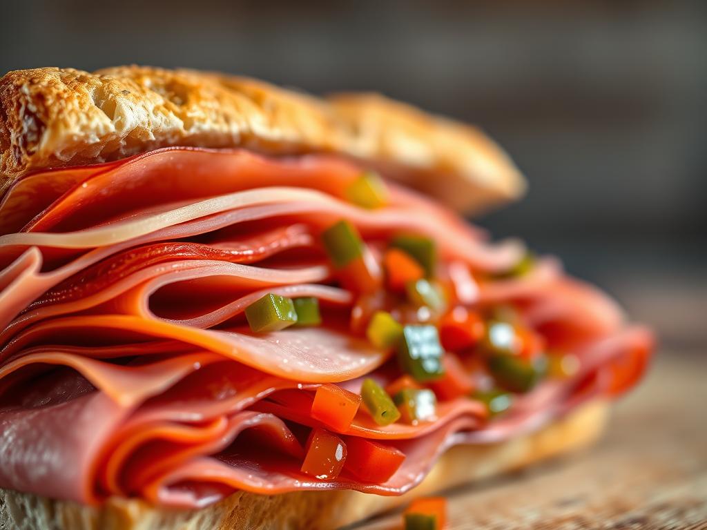 Muffuletta Meat Layering Technique