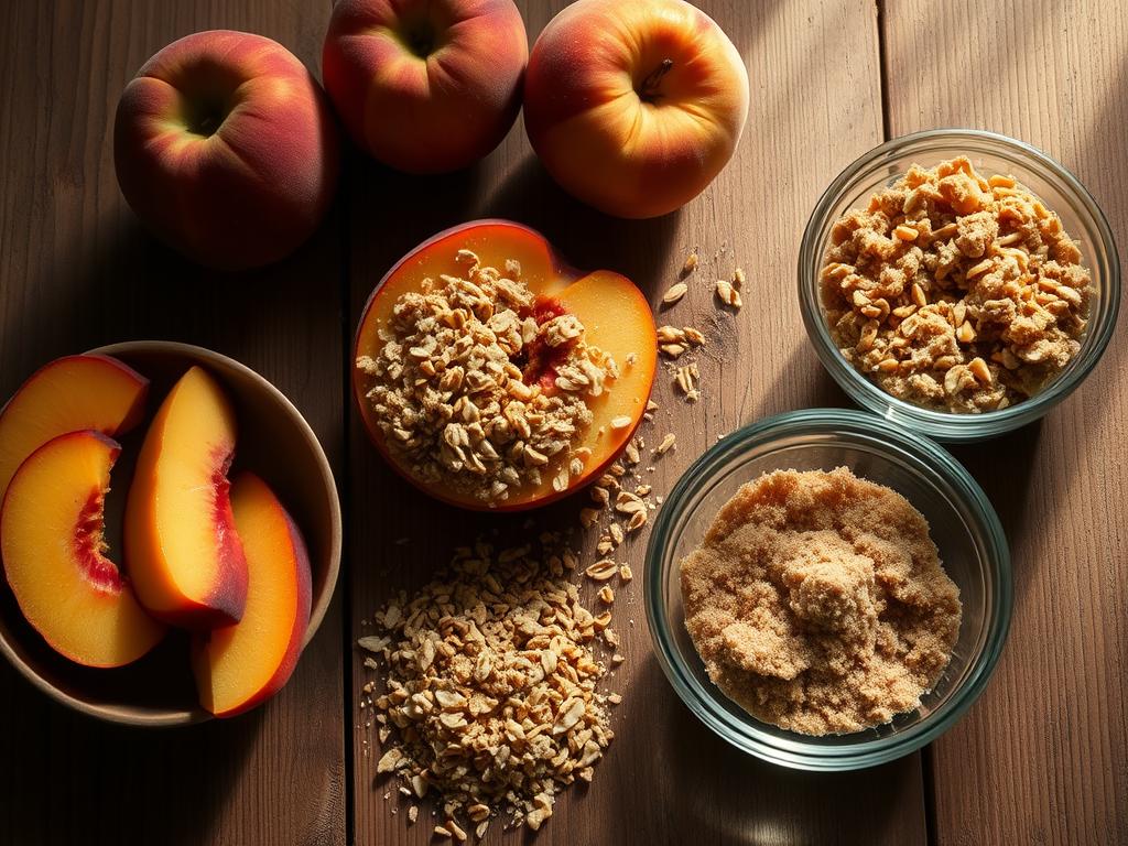 Peach Crumble Ingredients