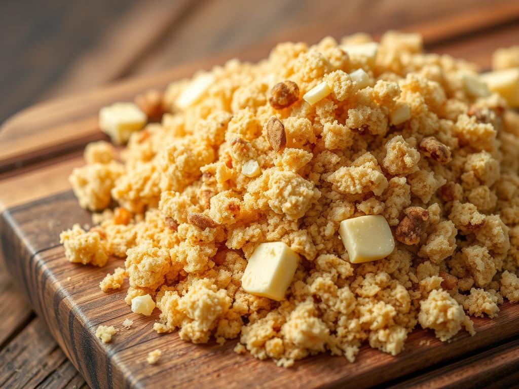 Peach Crumble Topping Preparation