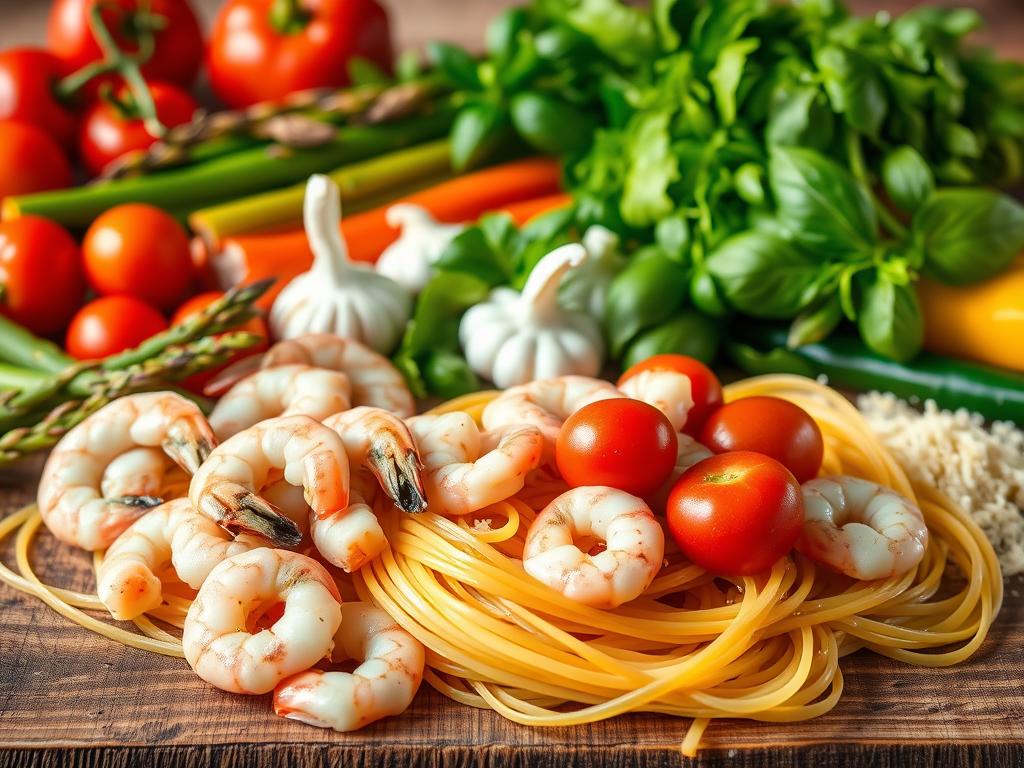 Shrimp Pasta Primavera Ingredients