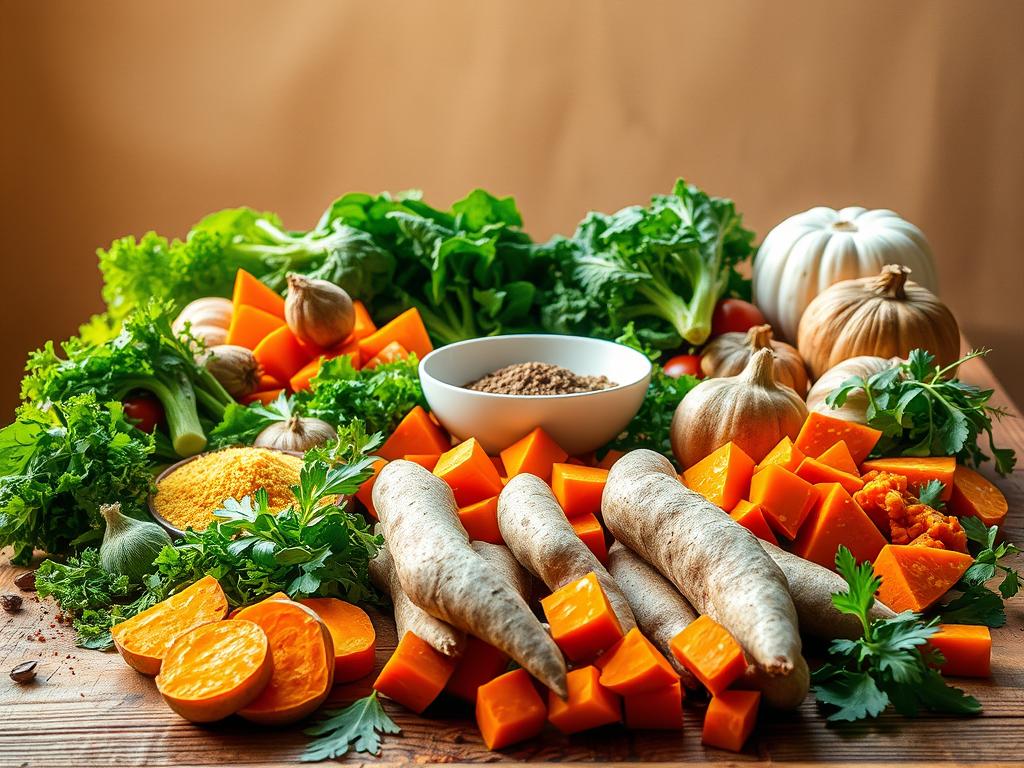 Sweet Potato Vegan Bowl Preparation