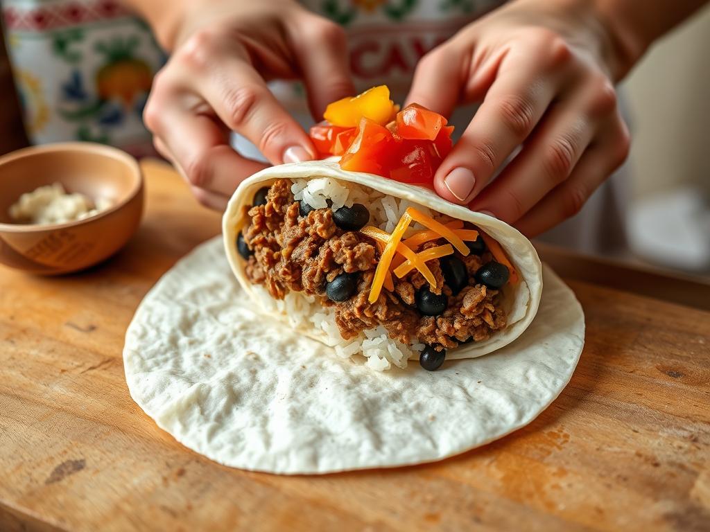 Tex-Mex Burrito Assembly Techniques