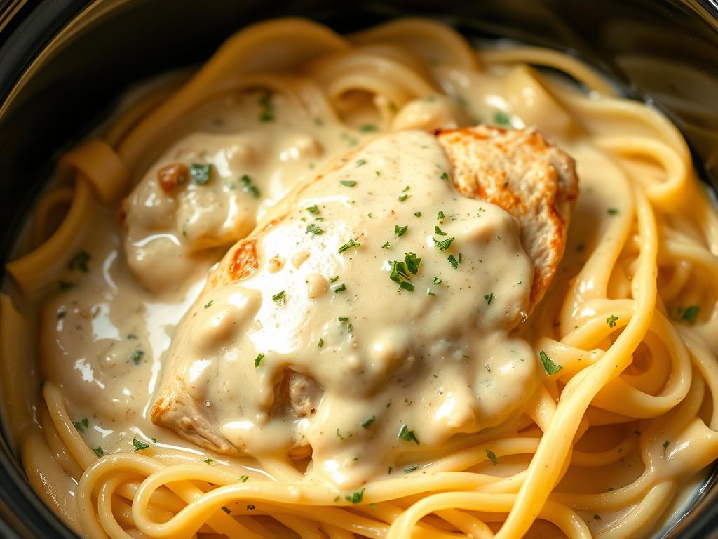 crockpot chicken alfredo​