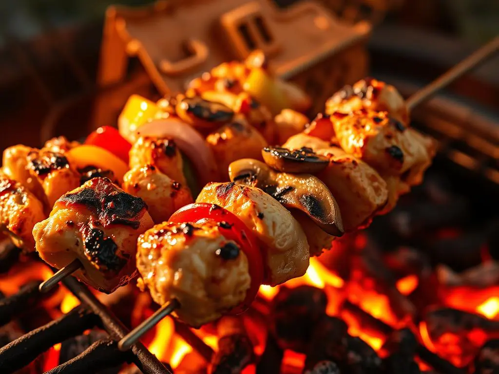 Grilled Chicken Shish Kebabs Cooking Techniques