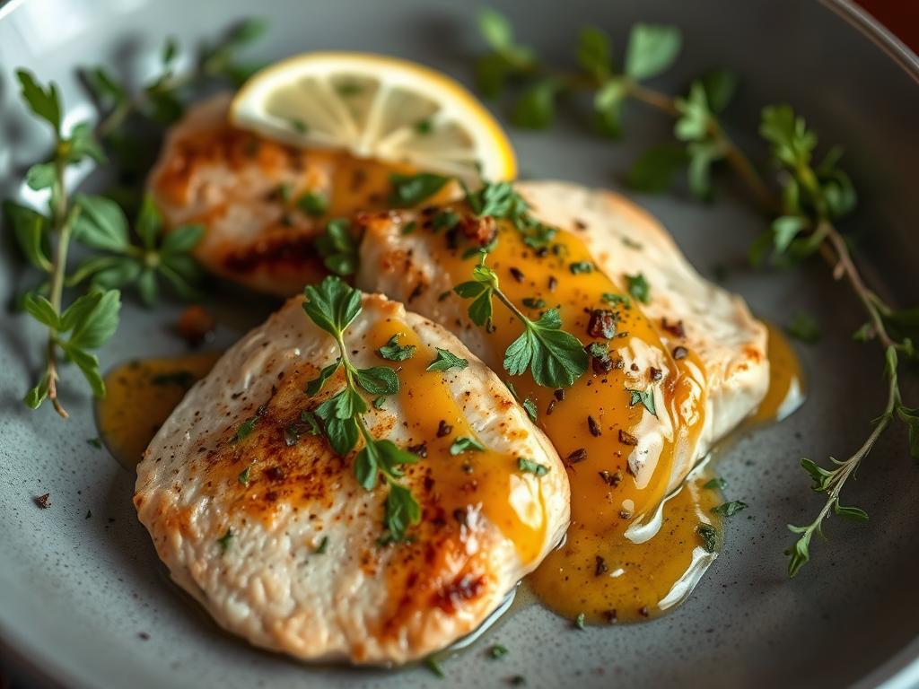 Chicken Scallopini Garnishing Techniques