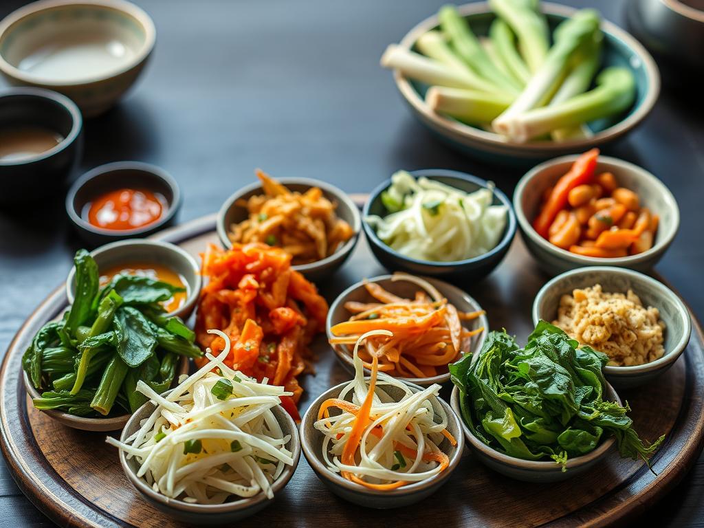 Korean Vegetable Banchan Dishes