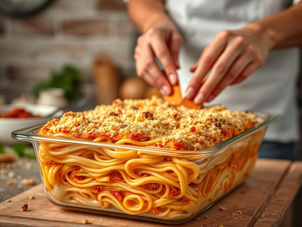 Layering Techniques for Cheesy Spaghetti Casserole