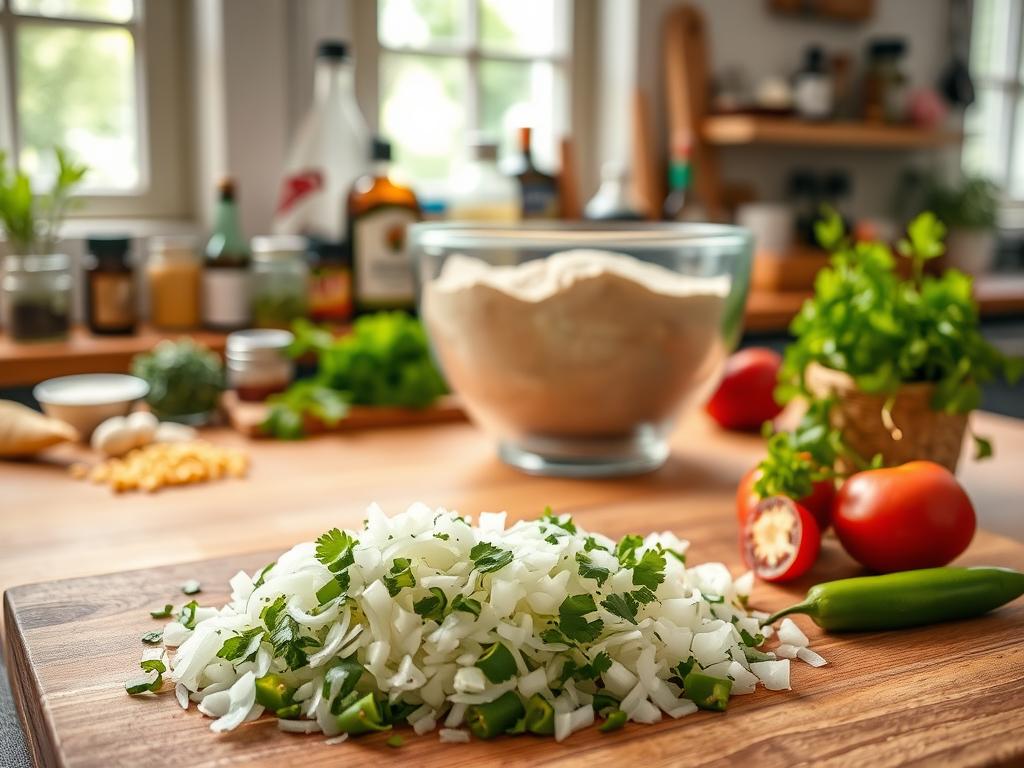 Mexican Cornbread Topping Preparation