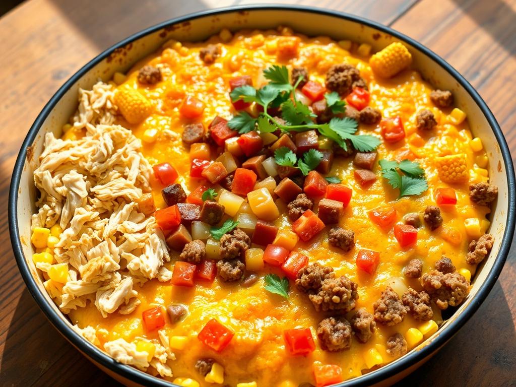 Protein Variations for Cheesy Corn Casserole