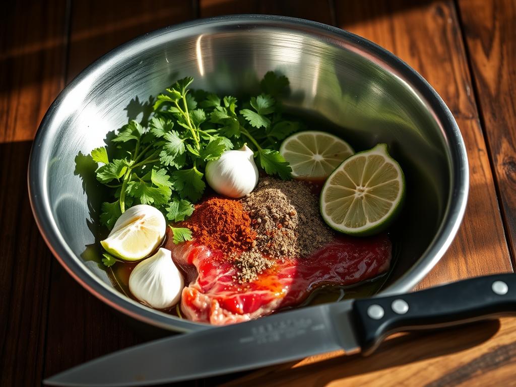 Steak Taco Marinade Preparation