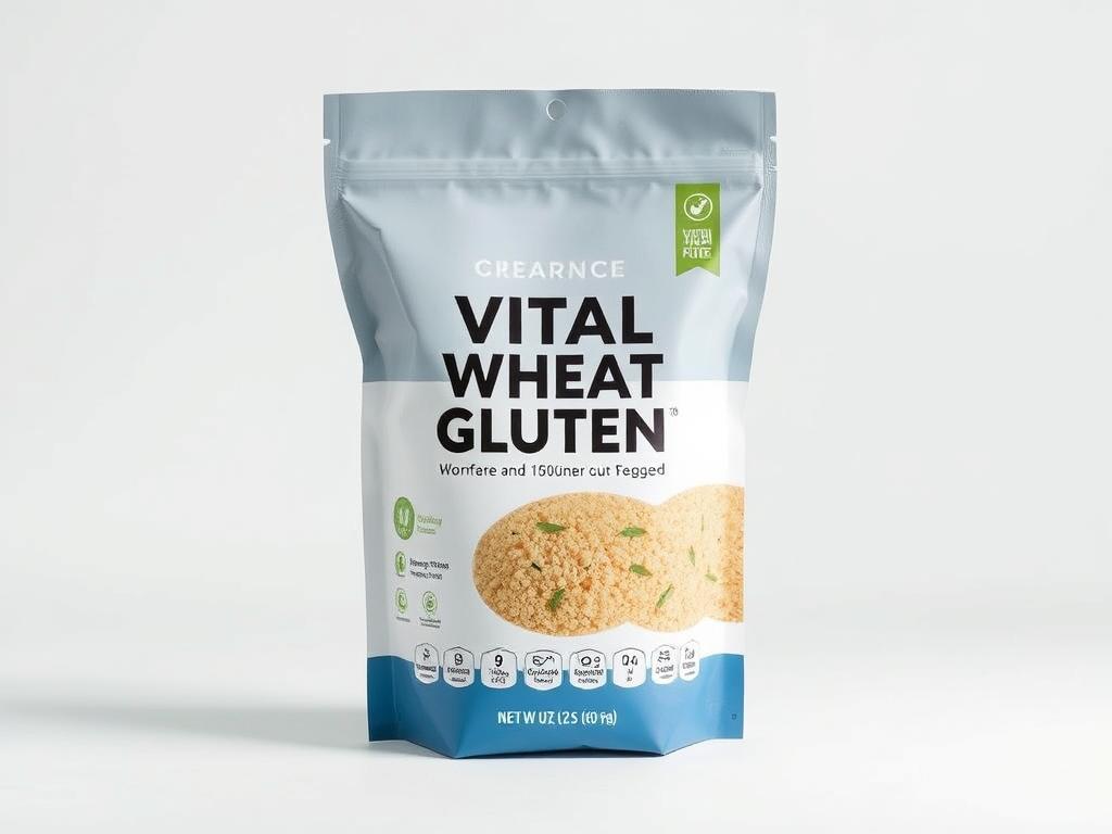 Image of vital wheat gluten packaging or a bag of vital wheat gluten
