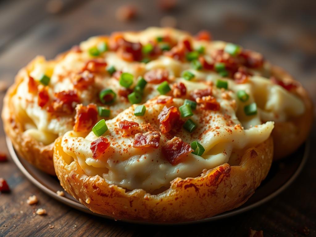 twice baked mashed potatoes​